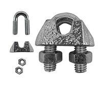 DOJA Barcelona Abrazadera para Cable de acero - Pack 24: M6 - Seguridad en la Sujeción - Sujetacables acero para anclaje de fácil instalación con resistencia garantizada y perrillos cable