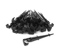 Doja Barcelona Abrazaderas para manguera paquete 50 Ø 16-20 mm estacas riego por goteo estacas jardín tubo huerto césped