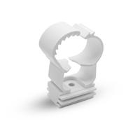 DOJA Barcelona | Abrazaderas Plastico Para Tubos | Pack 20 | Soporte Tuberia 15mm a 18mm | Abrazadera Blanca | Fontaneria Herramientas | Para Organizador Cables, Abrazaderas Plastico, Tubo Agua Gas