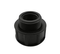 DOJA Barcelona | Adaptador Universal Bidon | Doble Rosca Macho-Hembra | Reductor Universal Ø1 1/2"-1" | Pack 4 | Plastico | para Garrafa Gasolina, Deposito Agua 1000 Litros, Grifo Jardin, Bidon Agua