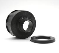 DOJA Barcelona | Adaptador Universal Bidon | Salida Macho | Reductor Universal Ø 1 1/2" | Adaptador Deposito | Plastico | para Garrafa Gasolina, Deposito Agua 1000 Litros, Grifo Jardin, Tanque 1000L