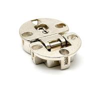 DOJA Barcelona | Bisagra Oculta | 2 Bisagras Apertura 180 º | para Solapa con Agujero 35mm | Zamak Cromado | Bisagra Abatible para Mesa Plegable, Puertas Cocina, Puertas de Madera Interior, Armario