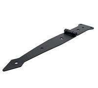 DOJA Barcelona | Bisagra para Puerta Colgante | 280 x 50 mm | Pack 2 | Negro | Bisagra de Correa | Bisagras Puertas Madera Jardin | Bisagra Puerta Granero, Cobertizo | Bisagra apaisada Forja