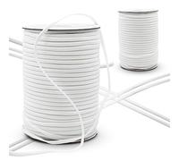 DOJA Barcelona | Bobina Cordones Elasticos | Pack 1 Bobina 200 M | Cordon Blanco | Ø2,7mm | Poliamida y Elastano | Cuerda Elastica Resistente | para Abalorios para Hacer Pulseras, Costura Accesorios