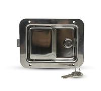 DOJA Barcelona | Cerradura para Remolque | Pack 1 | Cierre Antirrobo Remolque | 140x108x44mm | Acero Inoxidable | Cierres Seguridad | para Cerradura Puerta Cajon Camion, Accesorios Caravana, Furgoneta