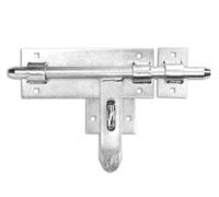 DOJA Barcelona Cierre con Ojal - Versátil - Cerrojo Puerta Exterior Adaptable a Candado - Instalación y Montaje Fáciles - Mecanismo Deslizante Metálico - Cerradura para Garaje Segura