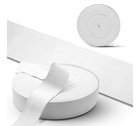 DOJA Barcelona | Cinta Elastica Coser | 50m | 50mm | Blanco | Cinta Elastica Costura de Poliéster y Goma | Bobina Goma Elastica Manualidades | Rollo Gomas Elasticas para Tapiceria, Sofa, Ropa