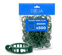 DOJA Barcelona Clips para Plantas Pack 500 - Ø22mm - Plastico, Reutilizable, Soporte para Plantas, Tutores para Tomates, Fácil de Usar, Tomateras, Clip para Tomate, Sujetar Ramas y Enredaderas