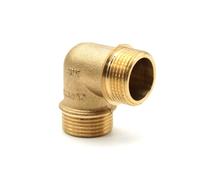 DOJA Barcelona | Codo Laton | 4 Codo Doble Macho de 90° | Tamaño 3/4’’ | Conector en Laton | Rosca Doble Macho para Accesorios Compresor Aire, Repuestos Compresores, Uniones para Tubos Redondos