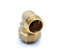 DOJA Barcelona | Codo macho 90° de polietileno | Para tubo de polietileno de 25 mm x 3/4 pulgadas | Acoplamiento roscado macho | Codo de latón para agua potable.