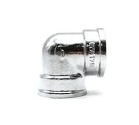 DOJA Barcelona | Codo Roscado Latón 90° Cromado | 1" | Pack 4 | Hembra - Hembra | Para Instalaciones de Riego, Radiadores, Aire Comprimido | Conector Grifo