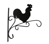 DOJA Barcelona | Colgador Macetas Pared Gallos | 2 Piezas Ganchos para Colgar | 280 x 300 mm | Colgador Pared para Plantas | Soporte Plantas, para Decoracion Jardin Exterior, Macetas Decorativas