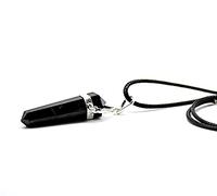 DOJA Barcelona | Colgante Shungit Biterminado en Baño de Plata | Collar Piedra Shungita | Usos del Colgante Shungita Autentica: Piedra Shungit Proteccion, Energética