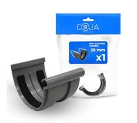 DOJA Barcelona Conector Canalón Semicircular PVC - Fácil Instalación - Unión Estanca Para Canalones de PVC, Excelente Sellado y Perfecta Estanqueidad, Canalón Desagüe, Agua Pluvial