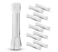 DOJA Barcelona | Cordones Planos Pack 10 | 1000 x 5mm | Blanco | para Botas Deportivas Running y Ocio | Deportivos de Colores Hombre y Mujer, Niño