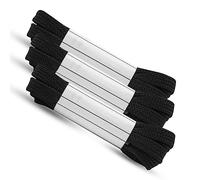 DOJA Barcelona | Cordones Planos Pack 3 | 1200 x 5mm | Negro | Para Botas Deportivas Running y Ocio | Deportivos de Colores Hombre, Mujer y Niño