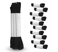 DOJA Barcelona | Cordones Zapatilla Planos | Pack 10 | 1000 x 5mm | Negro | Cordones Planos para Botas Deportivas Running y Ocio | Cordones Planos Deportivos de Colores Hombre y Mujer, Niño