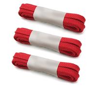 DOJA Barcelona | Cordones Zapatilla Planos | Pack 3 | 1200 x 5mm | Rojo | Cordones Planos para Botas Deportivas Running y Ocio | Cordones Planos Deportivos de Colores Hombre y Mujer, Niño