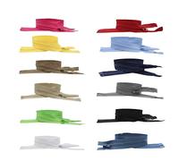 DOJA Barcelona | Cremallera Abierta Chaqueta | Pack 24 | 40cm | Numero 5 | Variado 24 Colores | Cremalleras por Metros para Coser | Cremalleras para Chaquetas, Pantalon, Bolso, Vaqueros, Abrigo