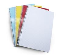 DOJA Barcelona | Cuaderno A4 Cuadriculado | Tapa Blanda | 80 Hojas | Pack 4 | Libretas de Colores Aleatorios | Libreta A4 Cuadriculada | Cuadernos A4 Cuadriculados para Estudiantes, Libreta Escuela
