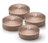 DOJA Barcelona | Embellecedor Lampara Techo | Bronce | Pack 4 Piezas | Rosetones Techo 100x25mm | Floron Lamparas Techo | Roseton Metal | Accesorios Para Lamparas De Techo, Decoracion Habitacion