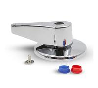 DOJA Barcelona | Embellecedor Llave | Pack 1 | Tapa Llave de Paso Agua | Ø69x54mm | Zamak Cromado Pulido | Mando Palanca y Plafon | para Ducha Piscina, Grifo Empotrado de Pared