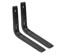 DOJA Barcelona | Escuadra Metalica Negro | 250 x 200 mm | Pack 2 | Escuadras Metalicas Baldas | Angulos para Estanterias | Soportes Estanteria Pared en Angulo para Bricolaje, Soporte Estante...