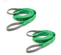 DOJA Barcelona Eslingas Planas Poliester - 2T - 3m - Pack 2 - Eslinga de Carga, Versatilidad en Aplicaciones, Eslingas de Carga Plana Doble Banda con Gazas de Sujeción Estables, 2000kg, Cincha Amarre