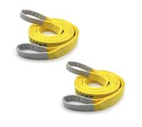 DOJA Barcelona Eslingas Planas Poliester - 3T - 2m - Pack 2 - Eslinga de Carga, Versatilidad en Aplicaciones, Eslingas de Carga Plana Doble Banda con Gazas de Sujeción Estables, 3000kg, Cincha Amarre