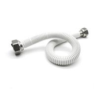 DOJA Barcelona | Flexible ondulado extensible | Pack 1 | Kit conexión caldera F-F | Red 3/4"-3/4" | Longitud 300-470mm | Manguera de gas natural | Para conexión caldera, manguera de gas butano