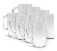 DOJA Barcelona | Jarra de Cerveza de Plástico | 50 cl | Pack 8 | Jarras de Policarbonato | Vasos de Cerveza Reutilizables | Para Cerveza Artesanal