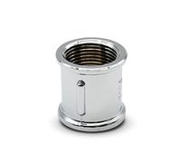 DOJA Barcelona | Manguito Laton cromado | 1/2" | Hembra | Enlace Laton | Manguito Laton para Aire, Agua, Gas, Combustible, Aceite | Racor Laton para Agua para Grifo para Asegurar Circulación en Tubo