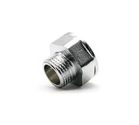 DOJA Barcelona | Manguito Reductor M-H | Adaptador 1/2 a 3/4 | 4 Reducciones de Tubo | Laton Cromado | Conector Grifo Ducha Manguera Ducha, Alcachofa Ducha con Manguera, Desague Lavadora, Grifo Jardin