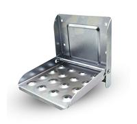 DOJA Barcelona | Peldaño Camión Plegable | Acero Zincado | 192 x 189 x 172 mm | Abatible | Pack 2 | Peldanos para Camion | Accesorios Furgoneta, Autocaravana, Camper | Escalón Abatible Camiones