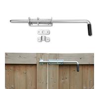 DOJA Barcelona Pestillo con muelle - 420mm - Versatilidad en Aplicaciones - Cerrojo para Puerta con Pasadores de Puertas - Galvanizado, Instalación Rápida y Sencilla - Eficiente y Cierre de Resorte