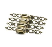 DOJA Barcelona | Pomo Vintage | Pack 4 | Pomos Dorados Ovalados Antiguos | 22mm*26mm*136mm | Tirador Envejecido en Zinc | para Tiradores Cajones, Tiradores Cocina, Tiradores Armarios, Pomo Puerta...