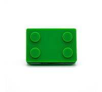 DOJA Barcelona | Pomos y Tiradores Infantiles | 6 Tiradores Cajones Infantiles Diseño Block | 45*30mm | Goma y Zinc-Aluminium | Tirador para Decoracion Habitacion, Armarios, Cambiador Bebe Mueble...