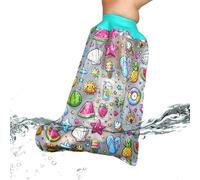 DOJA Barcelona | Protector Escayola para Pie | Niños | 455x355mm |Funda Impermeable de PVC Con Cierre Silicona | Cubre Escayola Pie Niño Adulto o Adolescente | Resistente al Agua Para Ducha o Piscina