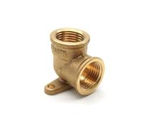 DOJA Barcelona | Racor Codo Mural H Laton | Hembra | Codo Laton | Codo Grifo Laton para Instalaciones de Riego | Conector Codos latón Tuberias para Radiadores, Goteo, Aire Comprimido