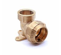 DOJA Barcelona | Racor Codo Mural Polietileno | PE | Compresión | 20x1/2" | Pack 2 | Racor Codo Polietileno para Instalaciones de Riego | Conector Codos Tuberias para Radiadores, Aire Comprimido