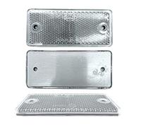 DOJA Barcelona | Reflectante para Remolques Rectangular Universal | PACK 10 Blanco | Reflectantes Remolque, Catadrioptico Caravana, Catadioptrico Tractor, Catadioptrico Moto, Coche