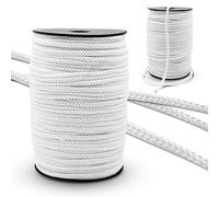 DOJA Barcelona | Rollo de Cuerda | Bobina 100m | Cordones Blancos | Diametro 6mm | en Poliester | Cuerda Resistente | para Cordones Zapatillas Deporte, Cuerda Paracord, Pulseras, Cordones Botas
