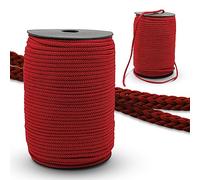 DOJA Barcelona | Rollo de Cuerda | Bobina 100m | Cordones Rojos | Diametro 3mm | en Poliamida | Cuerda Resistente | para Cordones Zapatillas Deporte, Cuerda Paracord, Pulseras, Cordones Botas