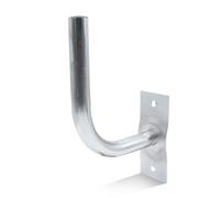 DOJA Barcelona | Soporte Antena Pared en L | Pack 1 | Mástil Ø 25mm | 20 X 17cm | Acero | Accesorios Parabólica | Para TV Exterior