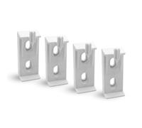 DOJA Barcelona | Soporte Radiador Pared Nylon | Pack 4 | 100 X 90 mm | Soportes Radiadores Electricos | Soporte Emisor Termico | Soporte Estante Radiador | Soportes Radiador de Vehículo, con Uña