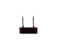 DOJA Barcelona | Soportes para Estantes | 50 Soporte Baldas con 2 Puntas | Color Marrón | Topes en Acero Galvanizado | para Estanteria Madera, Estanteria Cocina, Zapatero Madera, Armario, Estanterias