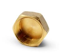 DOJA Barcelona | Tapon Obturador Hembra | Rosca Interna | Tapa Ciega Hexagonal 1 1/4’’ | Laton | Tapones para Tubos Desague Lavabo, Radiadores, Agua con Gas, Llaves de Tubo, Grifo Jardin, Tuberia
