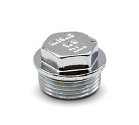 DOJA Barcelona | Tapon Obturador Macho | Rosca Externa | 4 Tapa Hexagonal 3/4’’ | Laton Cromado | Tapones para Tubo Desague Lavabo Tapon Lavabo, Radiador Toallero, Agua con Gas, Llave de Paso Agua