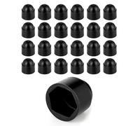 DOJA Barcelona Tapones Hexagonales para Tornillos - Pack 25 de M10 - Color Negro - Fácil Instalación - Tapones Plastico Tornillos Resistentes - Tapas Protectoras Hexagonales, Ajuste Ideal, Estética
