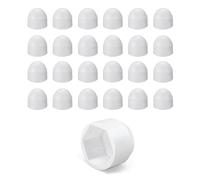 DOJA Barcelona Tapones Hexagonales para Tornillos - Pack 25 de M8 - Color Blanco - Fácil Instalación - Tapones Plastico Tornillos Resistentes - Tapas Protectoras Hexagonales, Ajuste Ideal, Estética